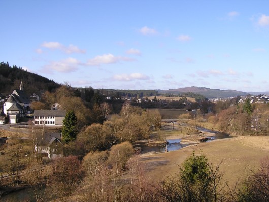 Blick auf Raumland und die Eder