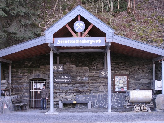 Schieferschaubergwerk "Raumland"; der Startpunkt