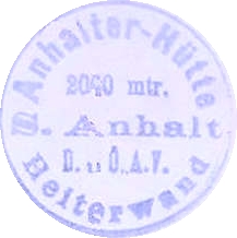 Hüttenstempel, Anhalterhütte