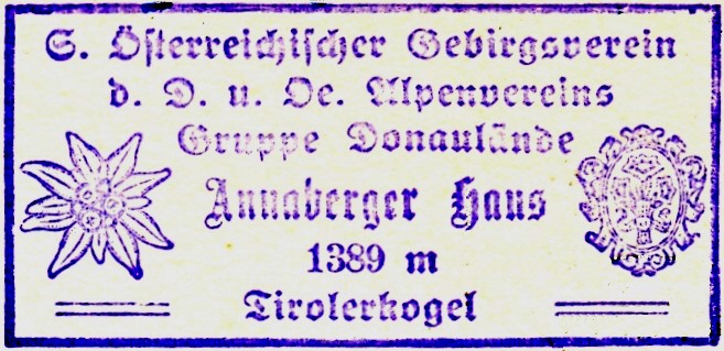 Hüttenstempel, Annaberghaus (1936)