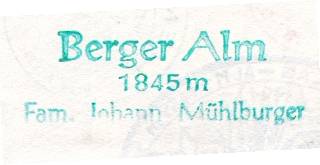 Stempel Berger Alm