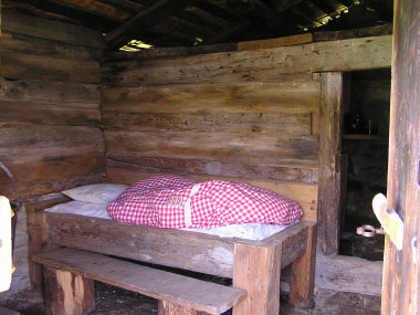 Der Schlaf- Wohn- Kochraum.