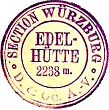 Edelhütte, Hüttenstempel