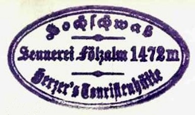 Hüttenstempel, Fölzalm