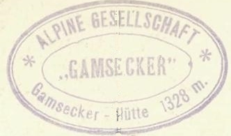 Gamsecker Hütte, Hüttenstempel