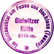 Gleiwitzer Hütte, Hüttenstempel