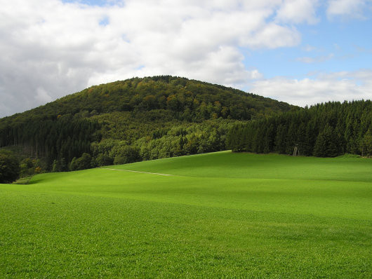 Von "Blinker II" der Blick zum Wilzenberg, das letzte Ziel des heutigen Tages.