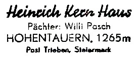 Heinrich-Kern-Haus - Rottenmanner-/Wölzer Tauern