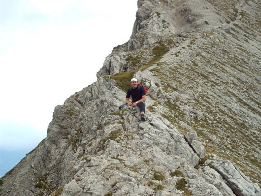 Udo Räther auf dem Grat der Hochgehrenspitze