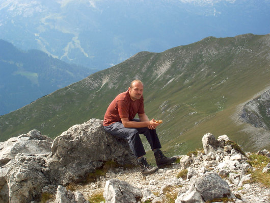 Gipfelrast auf der Hochgehrenspitze.