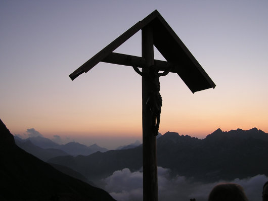 Abendstimmung an der Rappenseehütte.