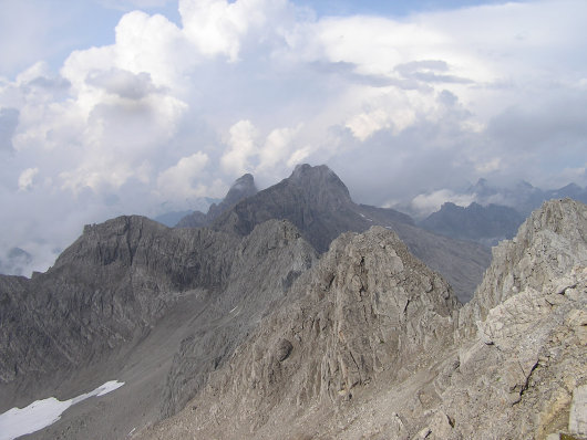 Blick vom Hohen Licht zur Mädlegabel