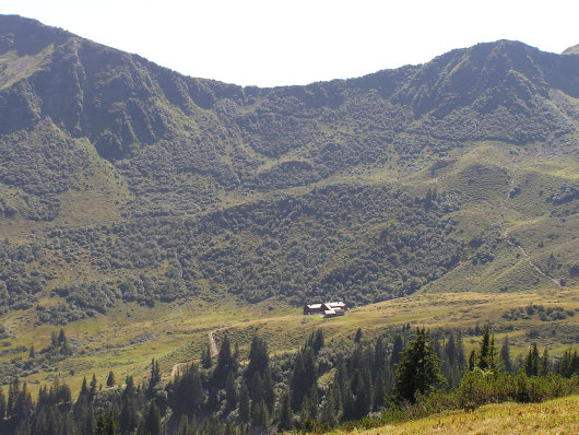 Blick zur Schwarzwasserhütte.