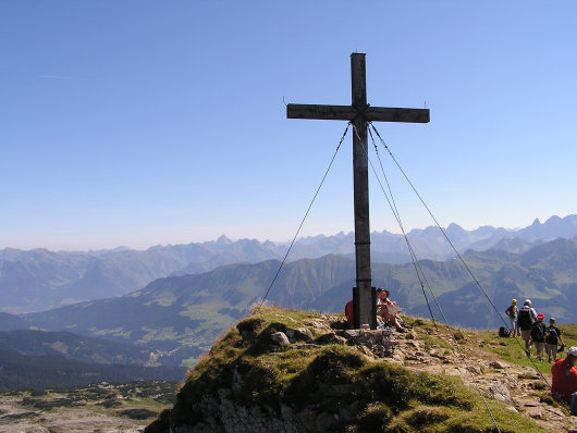 Am Gipfel vom Hohen Ifen angekommen.