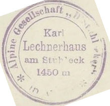 Karl-Lechner-Haus, Hüttenstempel