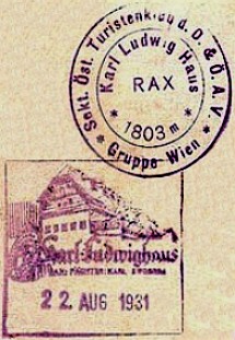 Karl-Ludwig-Haus, Hüttenstempel