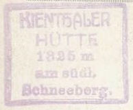 Kienthaler Hütte, Hüttenstempel