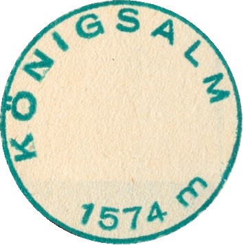 Königsalm, Hüttenstempel