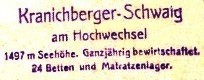 Kranichberger Schwaig, Hüttenstempel