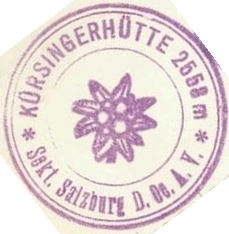 Kürsingerhütte, Hüttenstempel