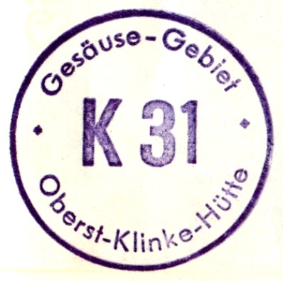 Oberst-Klinke-Hütte Hüttenstempel