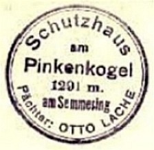 Pinkenkogel Schutzhaus, Hüttenstempel