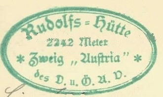 Rudolfshütte, Hüttenstempel