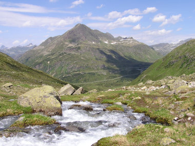 Blick zur Silvretta Hochalpenstrasse.