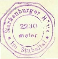 Starkenburger Hütte, Hüttenstempel