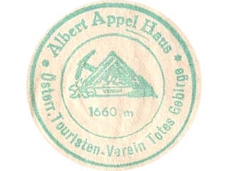 Hüttenstempel Albert Appel Haus