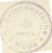 Sudetendeutsche Hütte, Hüttenstempel