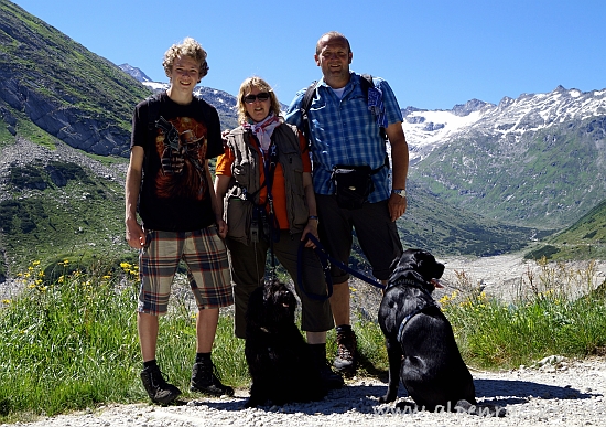 Familie Räther am Gipfel vom Schießeck