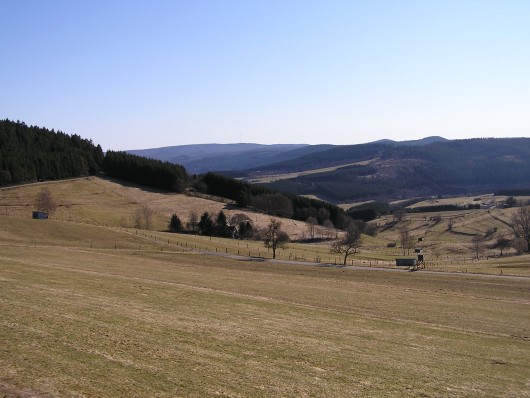 Von der Plattform der Blick in südöstliche Richtung.