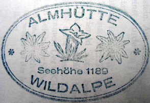 Wildalpe Hüttenstempel