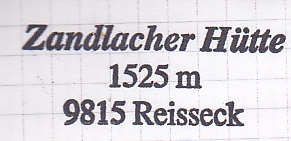 Zandlacher Hütte - Reißeckgruppe